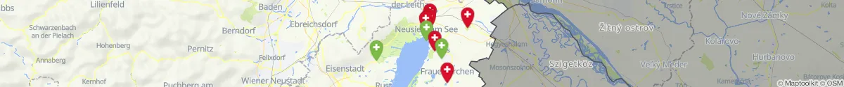 Kartenansicht für Apotheken-Notdienste in der Nähe von Mönchhof (Neusiedl am See, Burgenland)